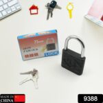 Black Iron Padlock – Brass Core, Waterproof & Anti-Theft for Home & Outdoor (75 mm) - With Dupatta by Nari Haat, In...