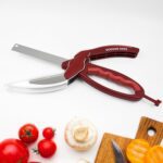 2 in 1 Kitchen Knife Scissor with Spring Locking Hinge and Chopping Board (1 Pc) - Front View by Nari Haat, Indian et...