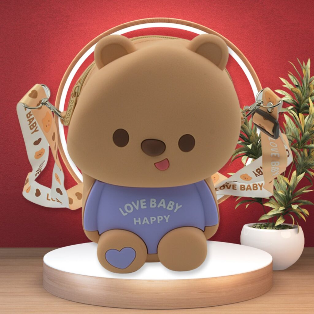 Cute Cartoon Girls' Backpack, Shoulder Bag / Purse (1 Pc) - Front View by Nari Haat, Indian ethnic wear, women clothi...