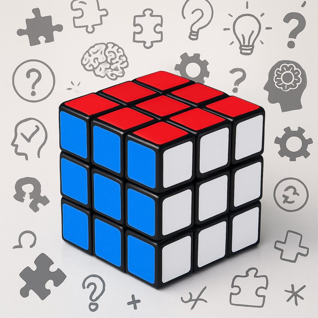 Multicolor 3x3x3 Rubik's Puzzle Cube