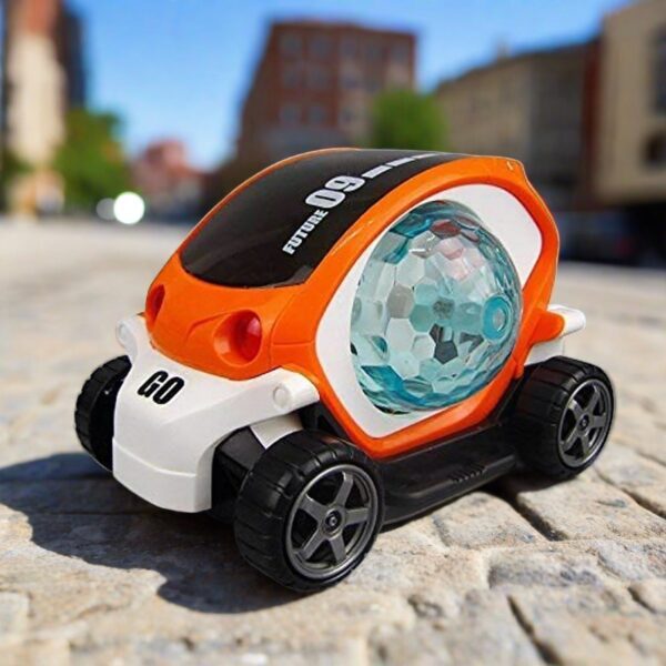 360° Rotating Stunt Car Toy – Bump & Go (1 Pc, Battery Not Included) - Front View by Nari Haat, Indian ethnic wear...