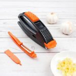 Multifunctional Garlic Press, Garlic Mincing & Crushing Tool (1 Pc) - Full Detail by Nari Haat, Indian ethnic wear, w...