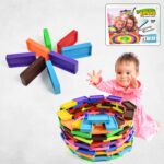 Kids 120 Domino Blocks Dominoes (120 Pcs Set) - Front View by Nari Haat, Indian ethnic wear, women clothing, designer...