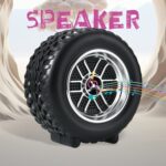 Portable Tyre / Wheel Shape Wireless Bluetooth Speaker (1 Pc) - Closeup Embroidery by Nari Haat, Indian ethnic wear, ...