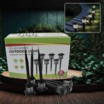 Big Solar Outdoor Lights, 6 Pack Waterproof Solar Pathway Lights, 10 Hrs Long-Lasting LED Landscape Lighting Solar Ga...