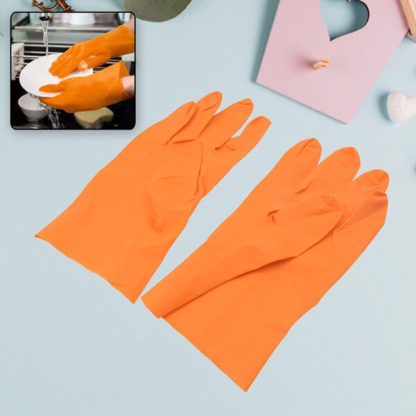 Multipurpose Rubber Reusable Cleaning Gloves, Reusable Rubber Hand Gloves I Latex Safety Gloves I for Washing I Clean...