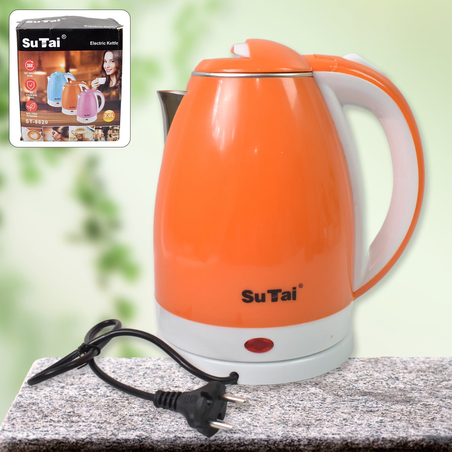 01_e42cde8f-75c4-4079-8a42-6b11dcb6ac9f.jpg Electric Kettle Boil Dry Protection & Auto-Shut Off (1500-2000W / 2 Ltr.) - Front View by Nari Haat, Indian ethnic we...