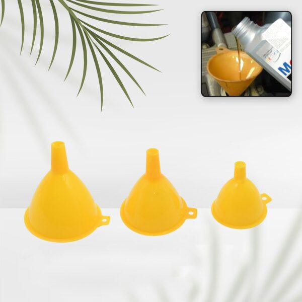 Multipurpose Funnel 3 Size Small , Medium & Big Plastic Funnel  (3 Pc Set) - Front View by Nari Haat, Indian ethnic w...