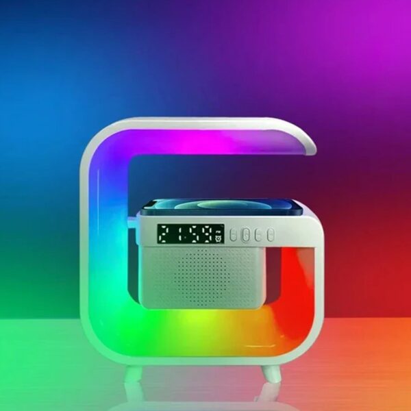 Multi-function Wireless Speaker Audio Desk Lamp Wireless Charger (1 Pc) - Front View by Nari Haat, Indian ethnic wear...