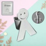 Smile Face Wall Mounted Brush and Broom Holder Seamless Mop Hook Organizer (1Pc) - Front View by Nari Haat, Indian et...