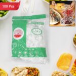 Disposable Elastic Food Storage Covers Bag (100 Pcs Set / Big) - Closeup Embroidery by Nari Haat, Indian ethnic wear,...