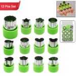 Stainless Steel Cookie Cutter Shapes Set, Baking Cooking Food Decoration (12 Pcs Set) - Front View by Nari Haat, Indi...
