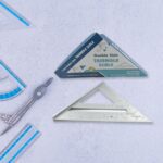 Double-Sided 45° Triangle Ruler – 7-Inch Aluminum Alloy Rafter Square for Home Use - Front View by Nari Haat, Indi...