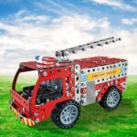 Metal DIY Fire Truck Building Blocks Kids (Fire Truck / 292pcs of truck tool / 1 Set) - Back View by Nari Haat, India...