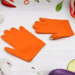 Gloves Silicone Thumb Knife Finger Protector Gears Cutting Vegetable Harvesting Knife - Front View by Nari Haat, Indi...