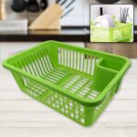 Multipurpose Plastic Kitchen Basket for Vegetables Fruits WashingOrganizer 43×30 cm - Sleeve Design by Nari Haat, In...