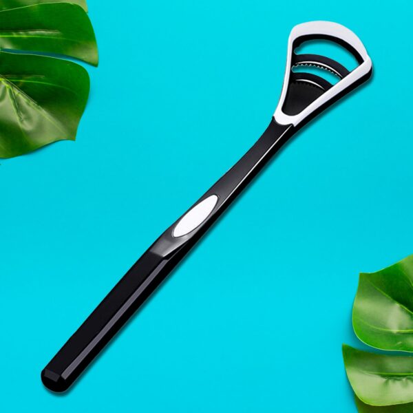 Plastic Dental Tongue Scraper Cleaner Brush (1 Pc) - Front View by Nari Haat, Indian ethnic wear, women clothing, des...