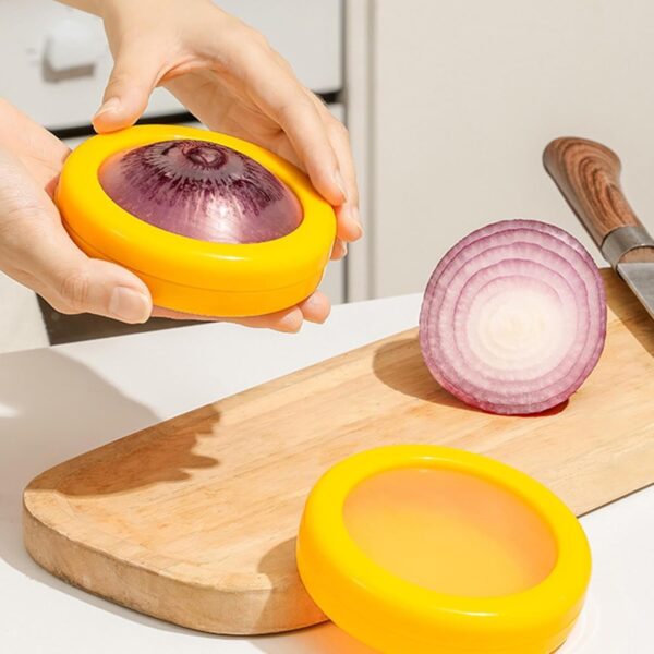 Vegetable Container Premium Fruits Saver Keeper (1 Pc / Yellow) - Front View by Nari Haat, Indian ethnic wear, women ...