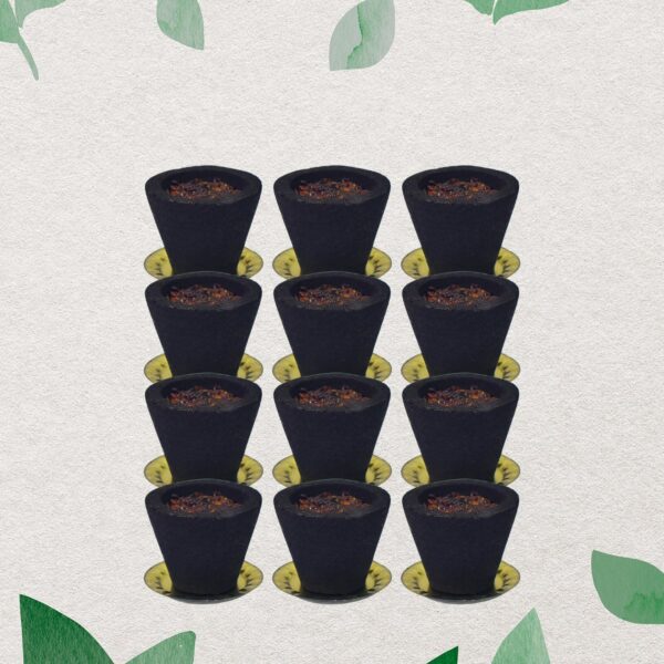 Premium Gugal Sambrani Cup Sambrani Havan Cups (12 Pcs Set) - Front View by Nari Haat, Indian ethnic wear, women clot...