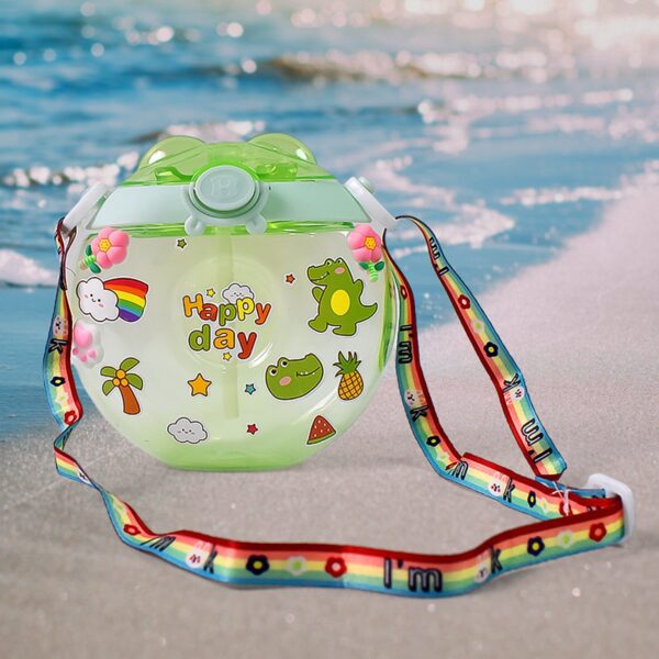 Donut Water Bottle Sipper Bottle (1 pc / 400 ML Approx) - Front View by Nari Haat, Indian ethnic wear, women clothing...