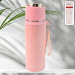 Stainless Steel Vacuum Insulated water Bottle 600ml Approx - Back View by Nari Haat, Indian ethnic wear, women clothi...