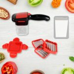 Multifunction Vegetable Cutter Manual Vegetable Quick Dicer Fruit and Vegetable - Front View by Nari Haat, Indian eth...