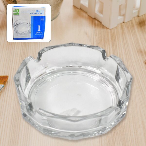 Transparent Ashtray – Cigarette Holder for Home, Office, Bar & Restaurant (1 Pc) - Front View by Nari Haat, Indian ...