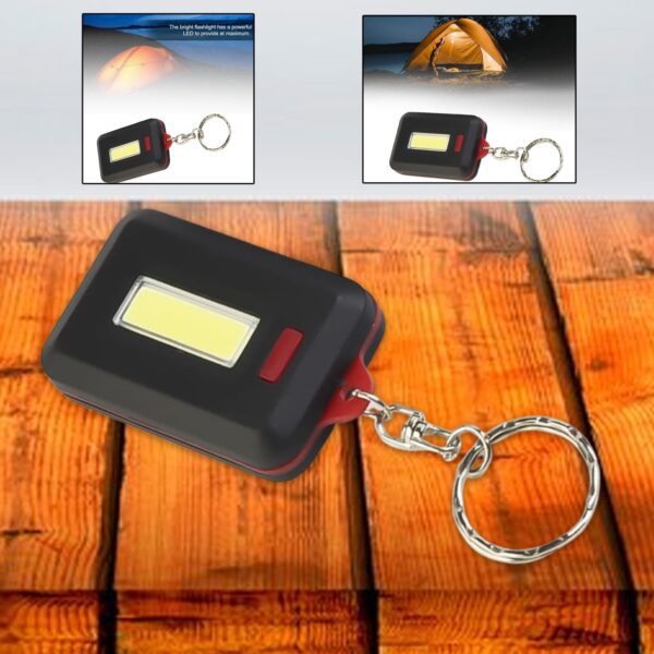 LED Keychain COB Light with Hook & Loop Sticker 3 Light Modes (1 Pc) - Front View by Nari Haat, Indian ethnic wear, w...