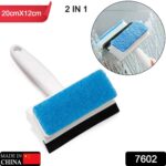2-in-1 Glass Wiper & Brush – Double-Sided Cleaner for Mirrors, Tiles & Windows - With Dupatta by Nari Haat, Indian ...