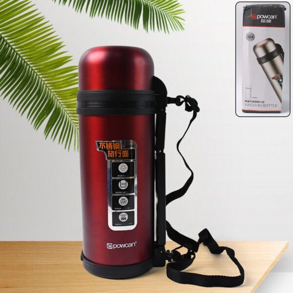 Stainless Steel Thermos Flask Double-Walled Coffee Thermos Flask Leak-proof (1500ML) - Front View by Nari Haat, India...