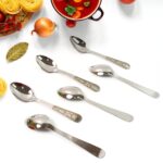 Stainless Steel Table Spoons Set of 6 - Sleeve Design by Nari Haat, Indian ethnic wear, women clothing, designer suit