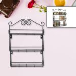 Big Wall Mounted Iron Wall Shelf with 3 Storage Racks for Kitchen - Neckline Detail by Nari Haat, Indian ethnic wear,...
