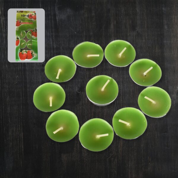 8–9 Hour Unscented Smokeless Candles for Festivals, Parties & Dinners (10 Pc) - Front View by Nari Haat, Indian eth...