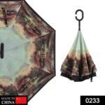 Printed Travel Windproof Umbrella (Reverse Umbrella) - With Dupatta by Nari Haat, Indian ethnic wear, women clothing,...