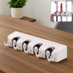 4 Layer Mop and Broom Holder, Garden Tool Organizer, Multipurpose Wall Mounted - Front View by Nari Haat, Indian ethn...