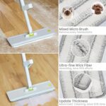 Floor Mop and Bucket Set, Flat Mop for Cleaning with Wringer, Self Clean Damp Mop and Bucket for Hardwood, Laminate, ...