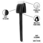Black 2 Side Use Brush Scarp Cleaning Brush &  Wire Brush for Garage Use - Back View by Nari Haat, Indian ethnic wear...