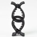 Big Hair Clips for Girls Kids Hair Accessories (6 Pcs Set / Black) - Closeup Embroidery by Nari Haat, Indian ethnic w...