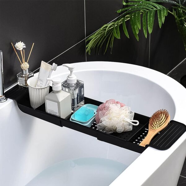 Retractable Bath Caddy, Retractable (78 Cm Long Adjust / 1 Pc / With Brown Box) - Front View by Nari Haat, Indian eth...