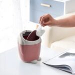 Little White Rabbit Trash Can Small Garbage can with lid Trash can for Cars Mini Dumpster for Desk Tabletop Litter bi...