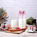 Plastic Milk Carton Colorful Clear Water Bottle, 17 Oz Portable Milk Box - Back View by Nari Haat, Indian ethnic wear...