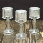 Mini Acrylic LED Desk Lamps Table Lamp Portable Crystal, Diwali (1 Pc / Small) - Neckline Detail by Nari Haat, Indian...