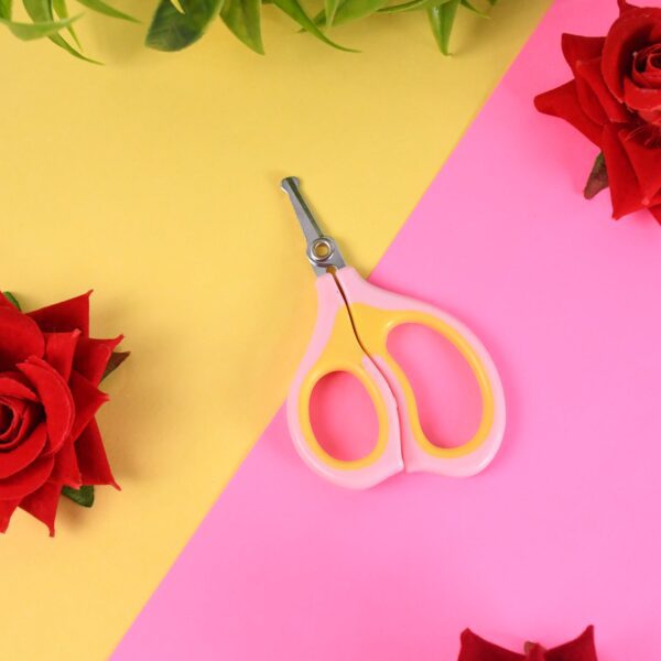 Baby Safety Nail Cutter Scissors for Safe Nail Clipping (1 Pc / Mix Color) - Front View by Nari Haat, Indian ethnic w...