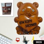 Cute Plastic Panda Key Holder, Wall Key Rack with 5 Hooks (1 Pc) - With Dupatta by Nari Haat, Indian ethnic wear, wom...