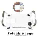 Multi Purpose Laptop Desk for Study Reading Foldable with Cupholder  58×38 cm - Neckline Detail by Nari Haat, Indian...