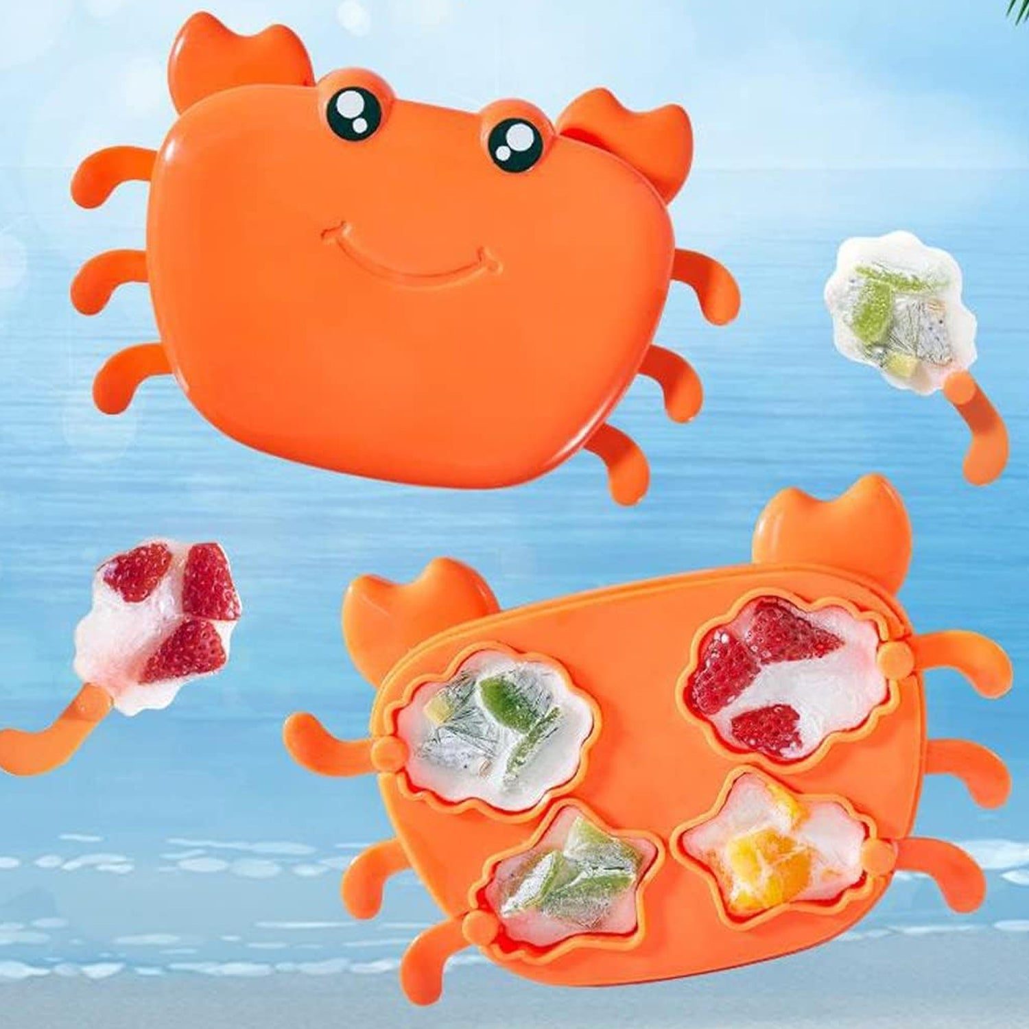 02_0e754f61-918d-4358-9a2e-125744d37305.jpg Crab Ice Mold – Silicone Ice Cream & sicle Mold for Kids (1 Pc) - Front View by Nari Haat, Indian ethnic wear, wome...