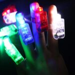 Light up Finger Tips, Clear Mini Rings, LED Glow Ring with Elastic Band (1 Pc) - Back View by Nari Haat, Indian ethni...