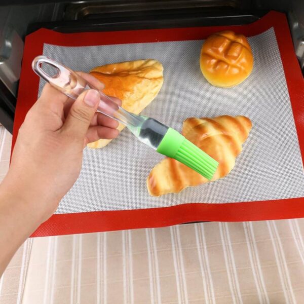 Silicone Flat Pastry Cooking Oil Brush for Grilling, Tandoor and BBQ (2Pc) - Front View by Nari Haat, Indian ethnic w...