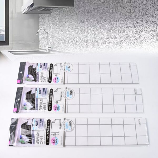 Aluminium Kitchen Wall Sheet Aluminium Without Adhesive (3 Pc / 50x90 Cm) - Front View by Nari Haat, Indian ethnic we...