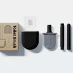 Silicone Toilet Brush with Holder Stand for Bathroom Cleaning - Back View by Nari Haat, Indian ethnic wear, women clo...